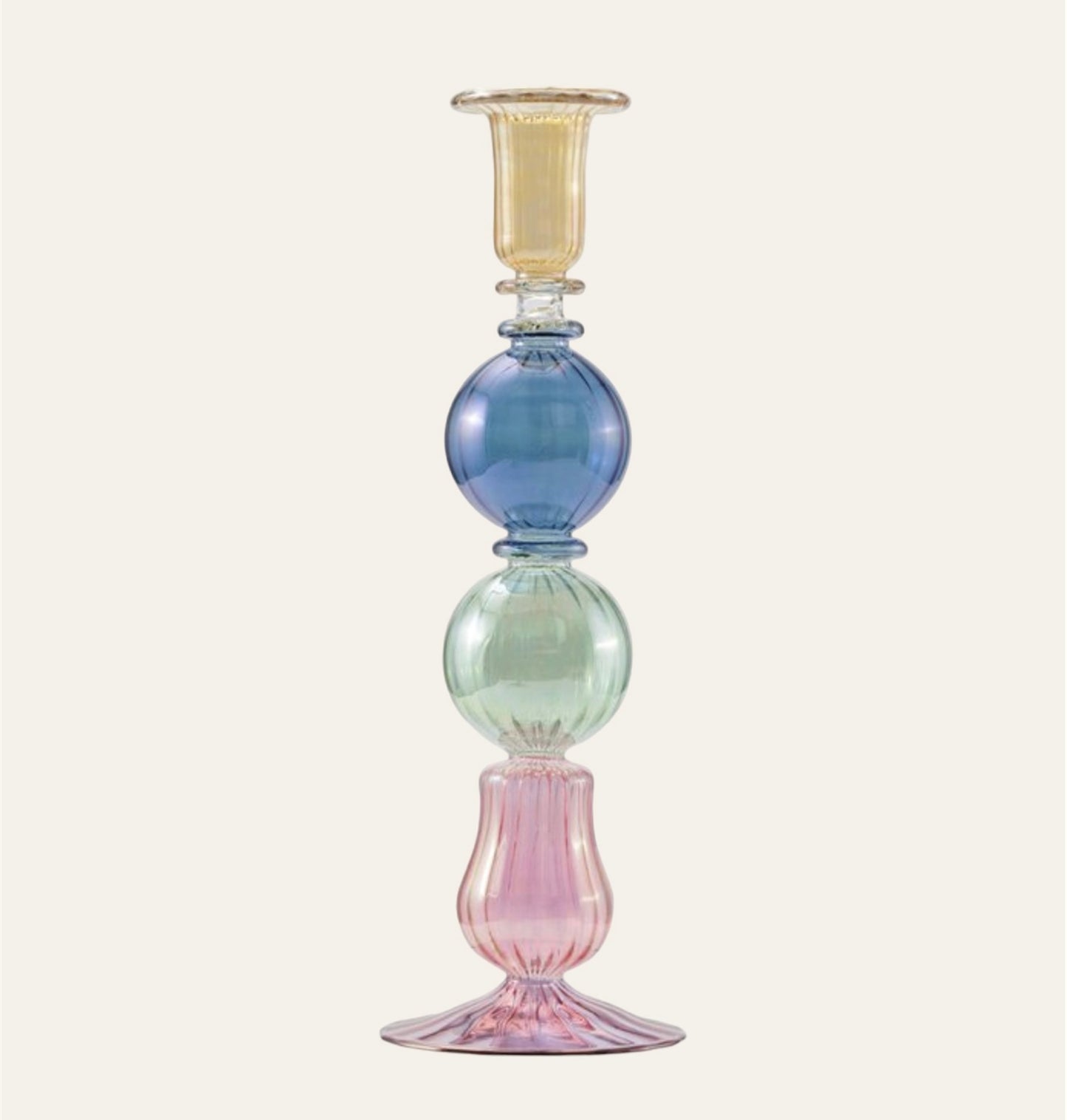 Candle holder Moonlight Copenhagen - pink x green x blue x yellow