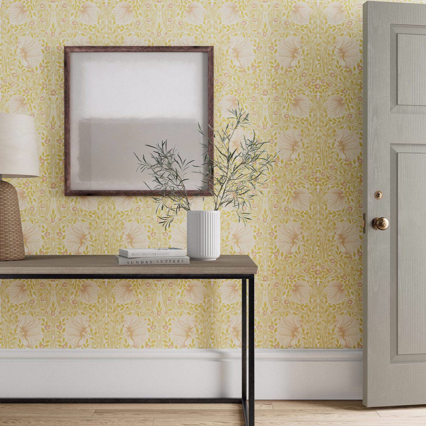 Wallpaper Morris & Co - Pimpernel - Sunflower/Pink - 217065