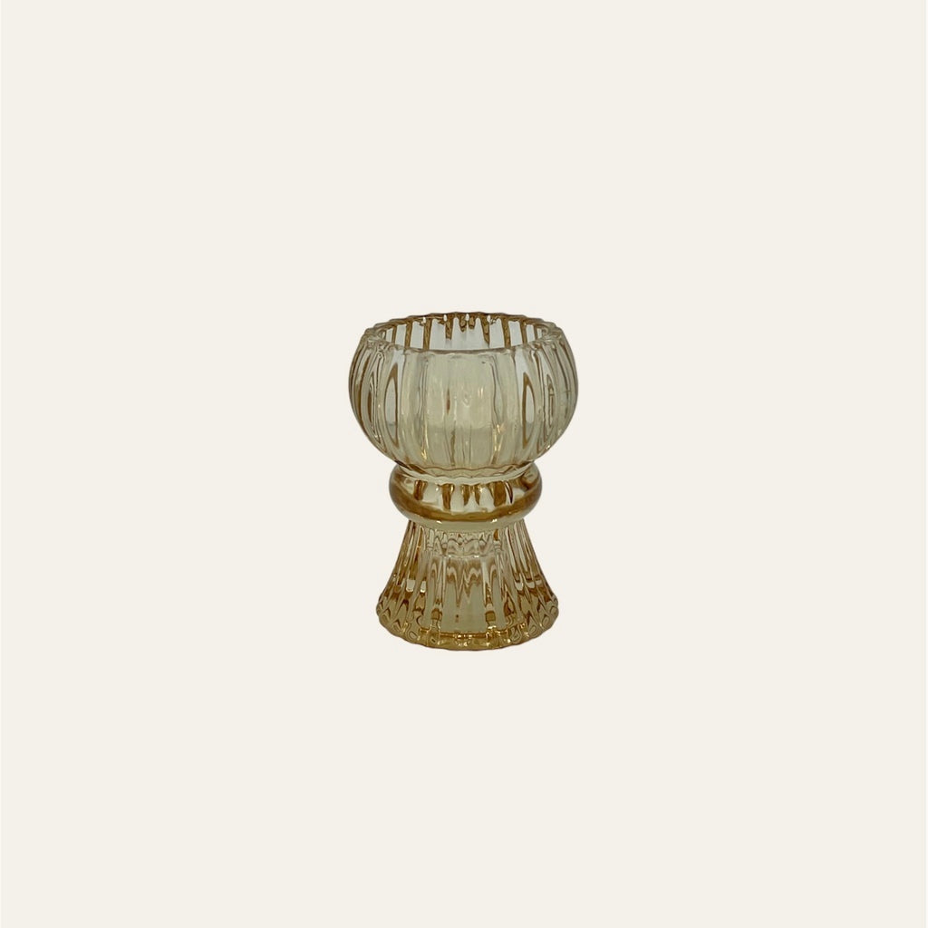Candle/tea light holder - amber