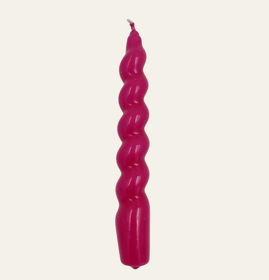 Kaars Twist - fuchsia